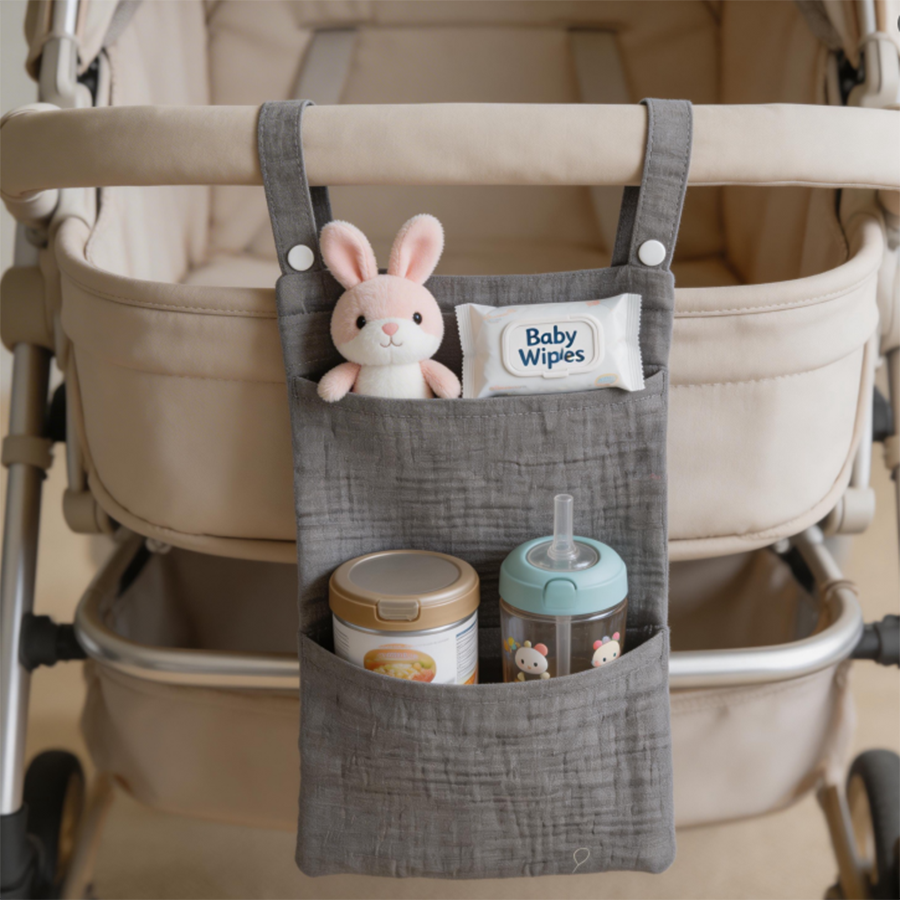 Baby Nursery Organiser - Baby Bedside Crib Caddy Organizer, Newborn