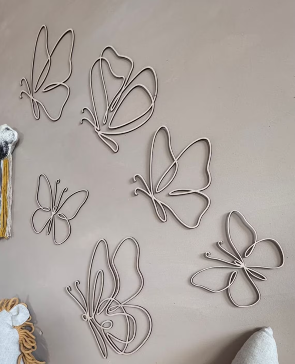 Baby Nursery Products - Set of 6 Wooden Wall Butterflies