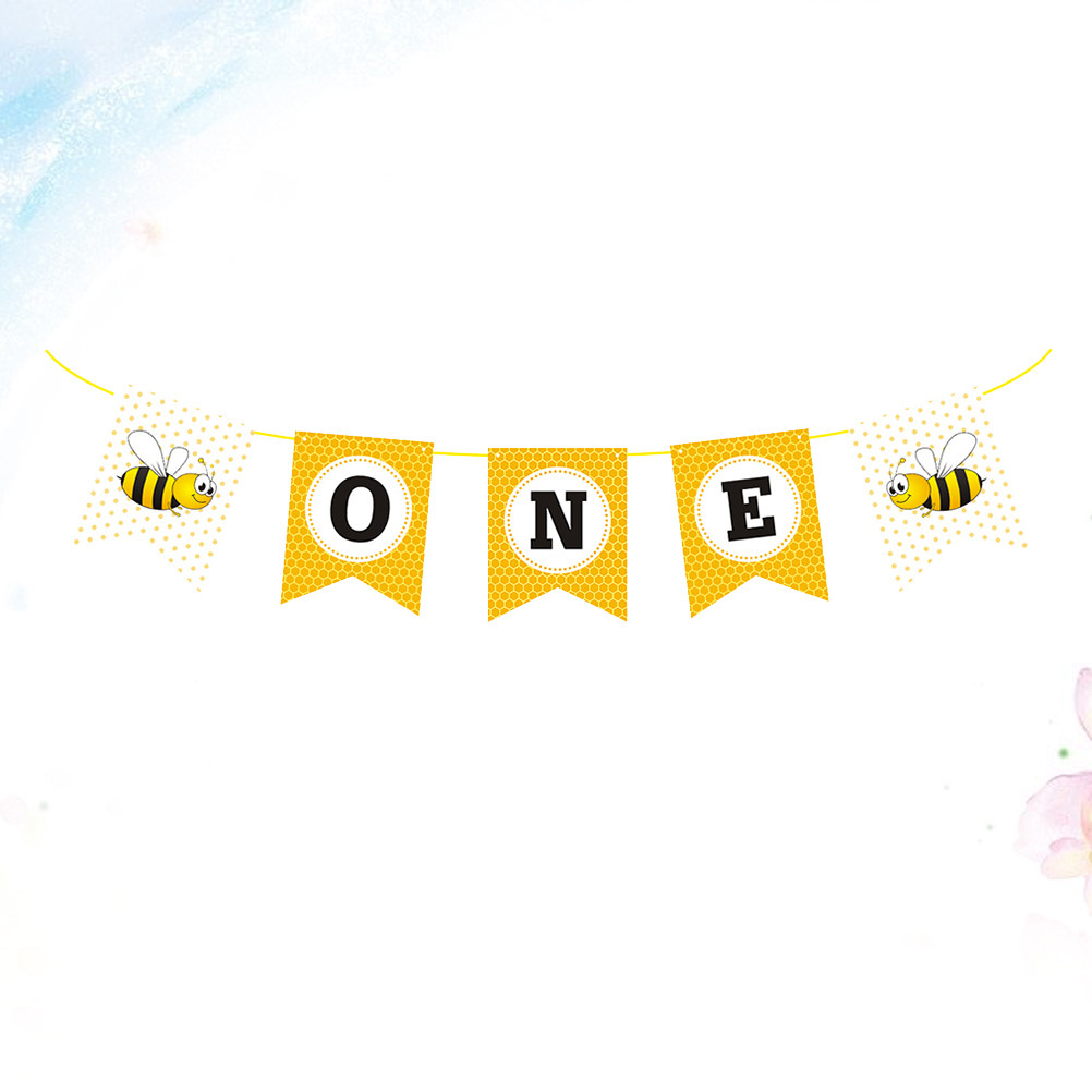 Baby Nursery Garland - Creative Bee Theme Fishtail Bunting Banner