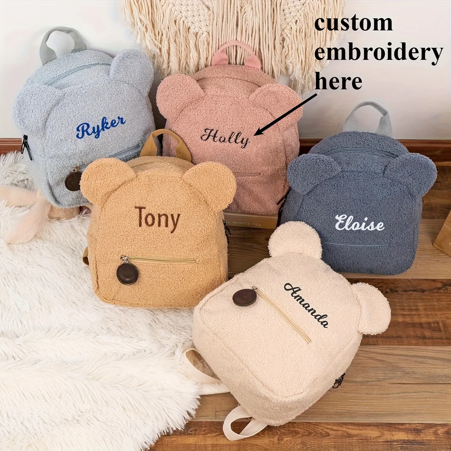 Baby Nursery Backpack - Cute Bear Plush Backpack for Kids