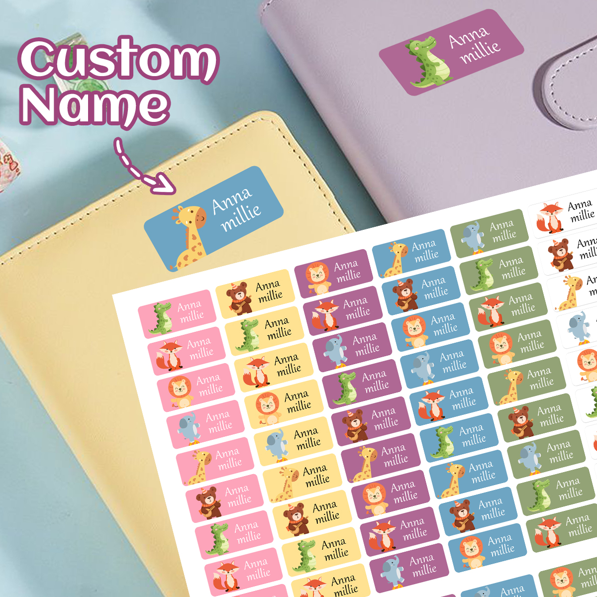 Baby Nursery Labels - Custom Waterproof Stickers, Personalized Name Labels
