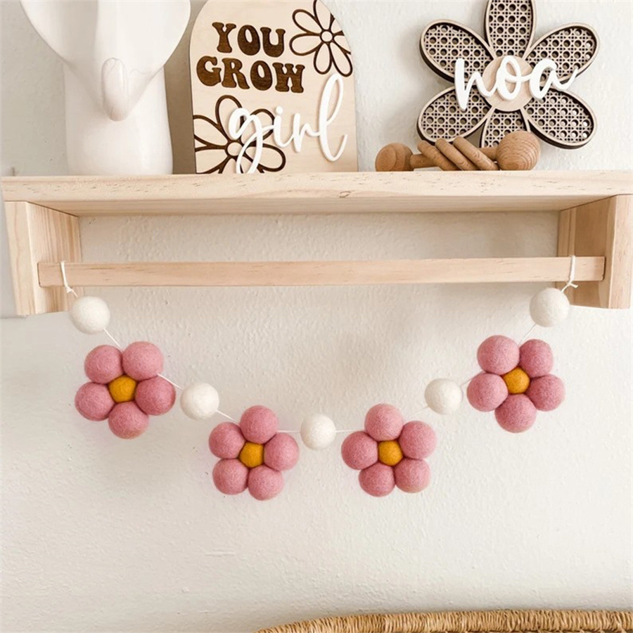 Handmade Felt Daisy Garland Bo - Baby Nursery Garland avis et prix