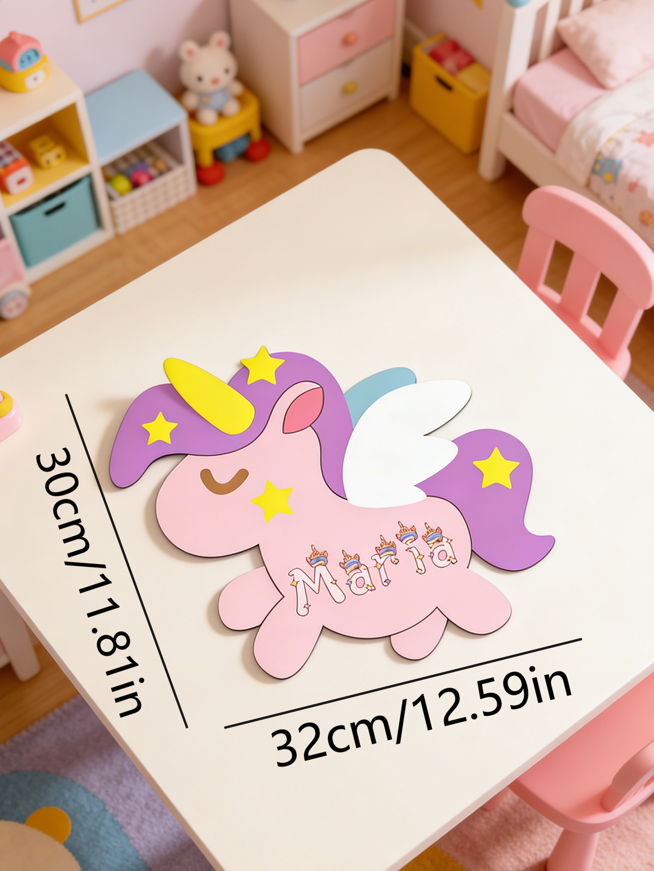 Custom Unicorn Wooden Name Sig - Baby Nursery Wall avis et prix