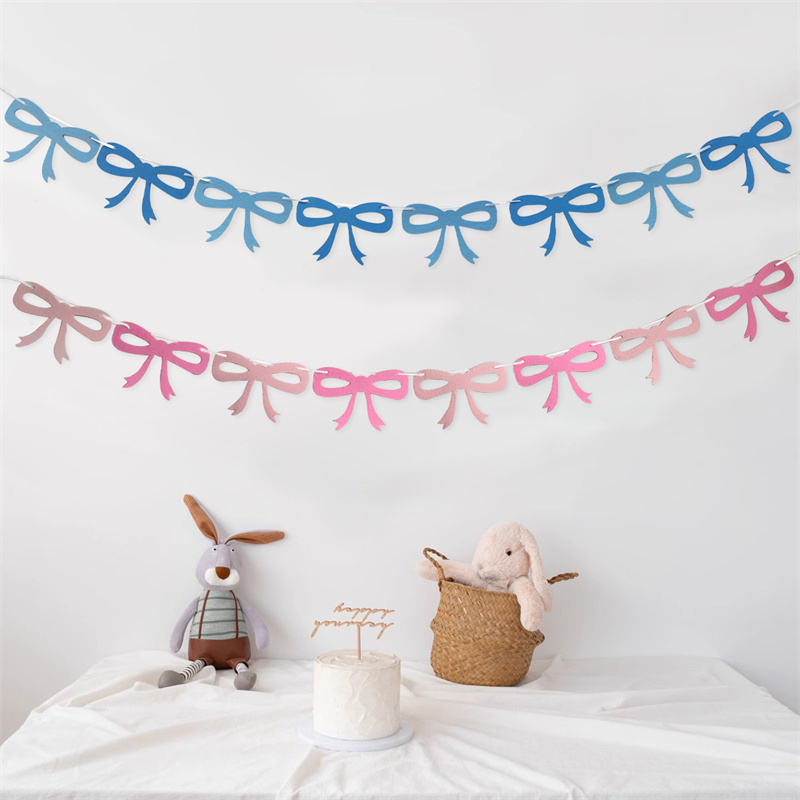 INS Nordic Felt Bowknot Garlan - Baby Nursery Garland avis et prix