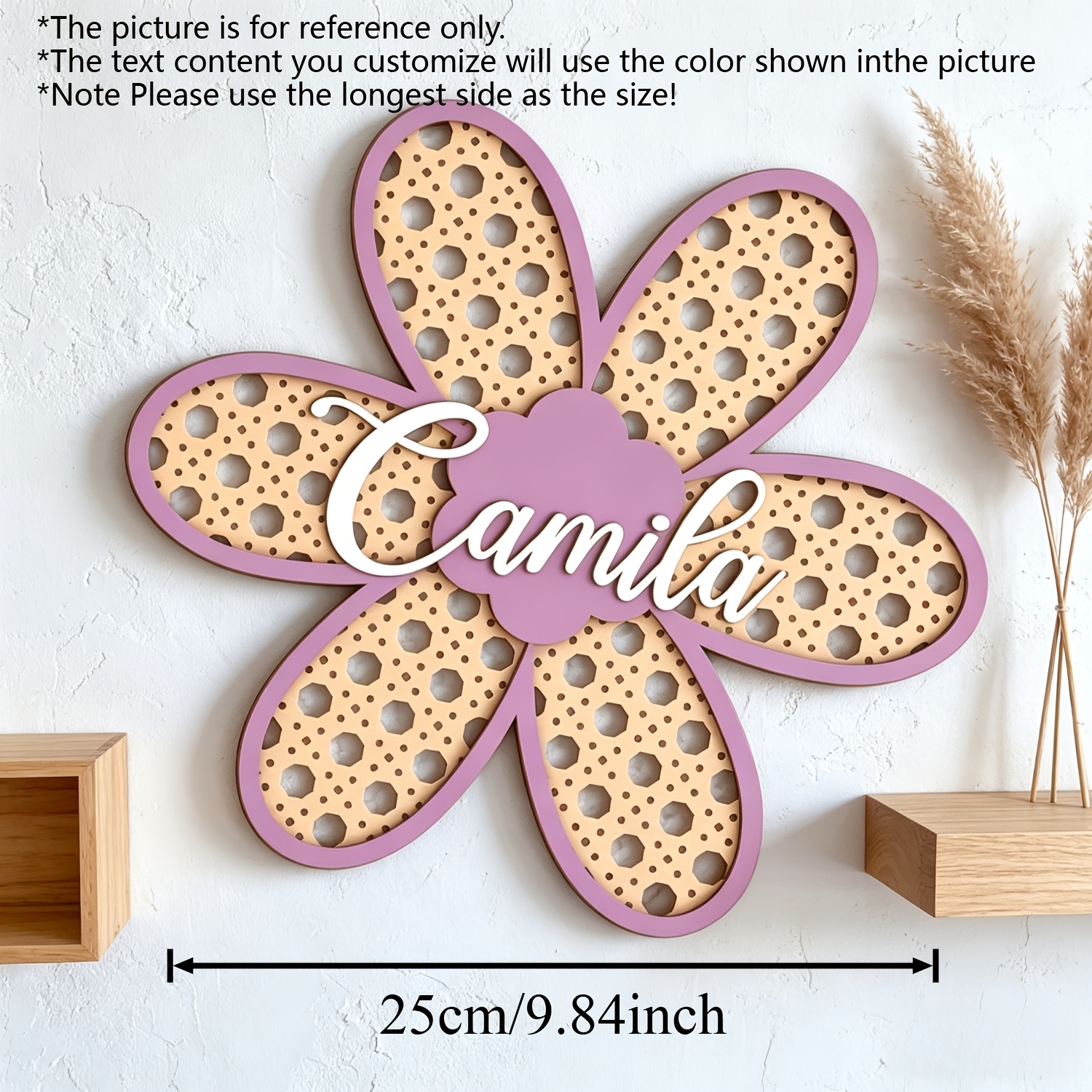 Personalized Boho Rattan Flowe - Baby Nursery Name avis et prix