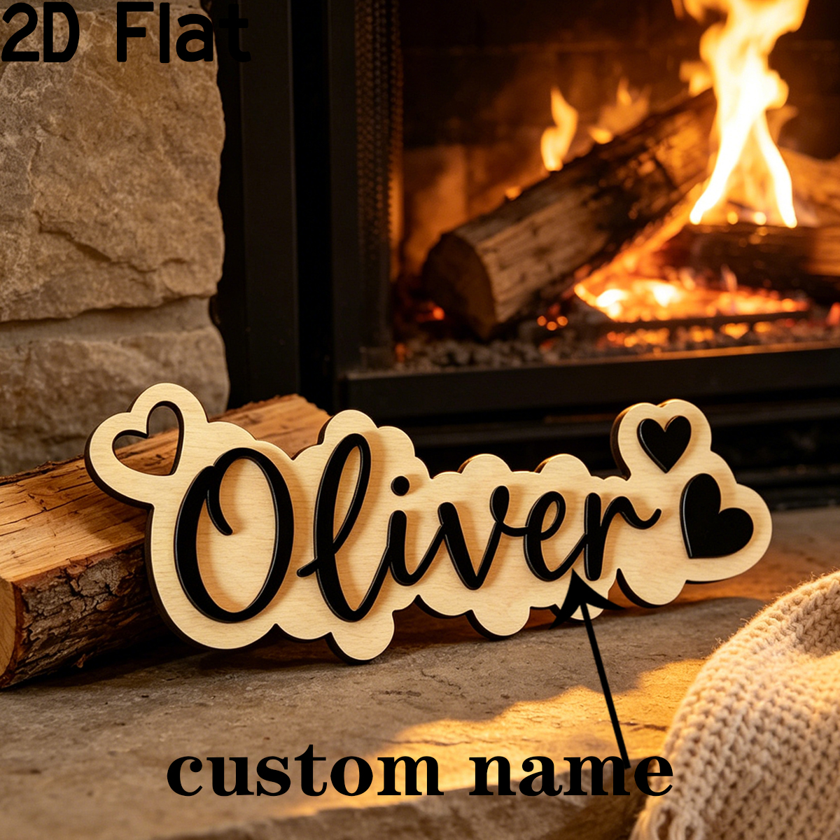 1Pc Custom Love Decor Wooden A - Baby Nursery Name avis et prix