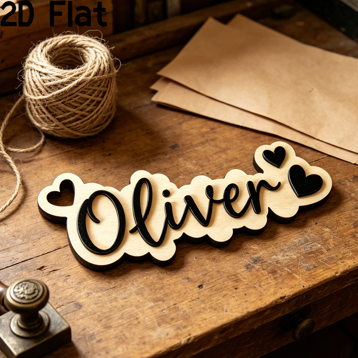 1Pc Custom Love Decor Wooden A - Baby Nursery Name avis et prix