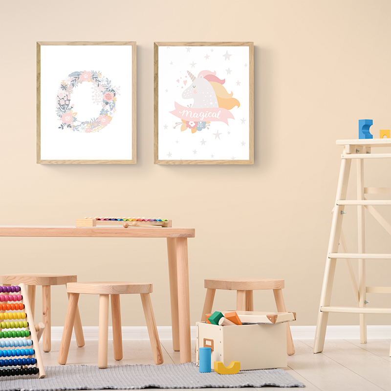 1PC frameless Floral Alphabet  - Baby Nursery Wall avis et prix