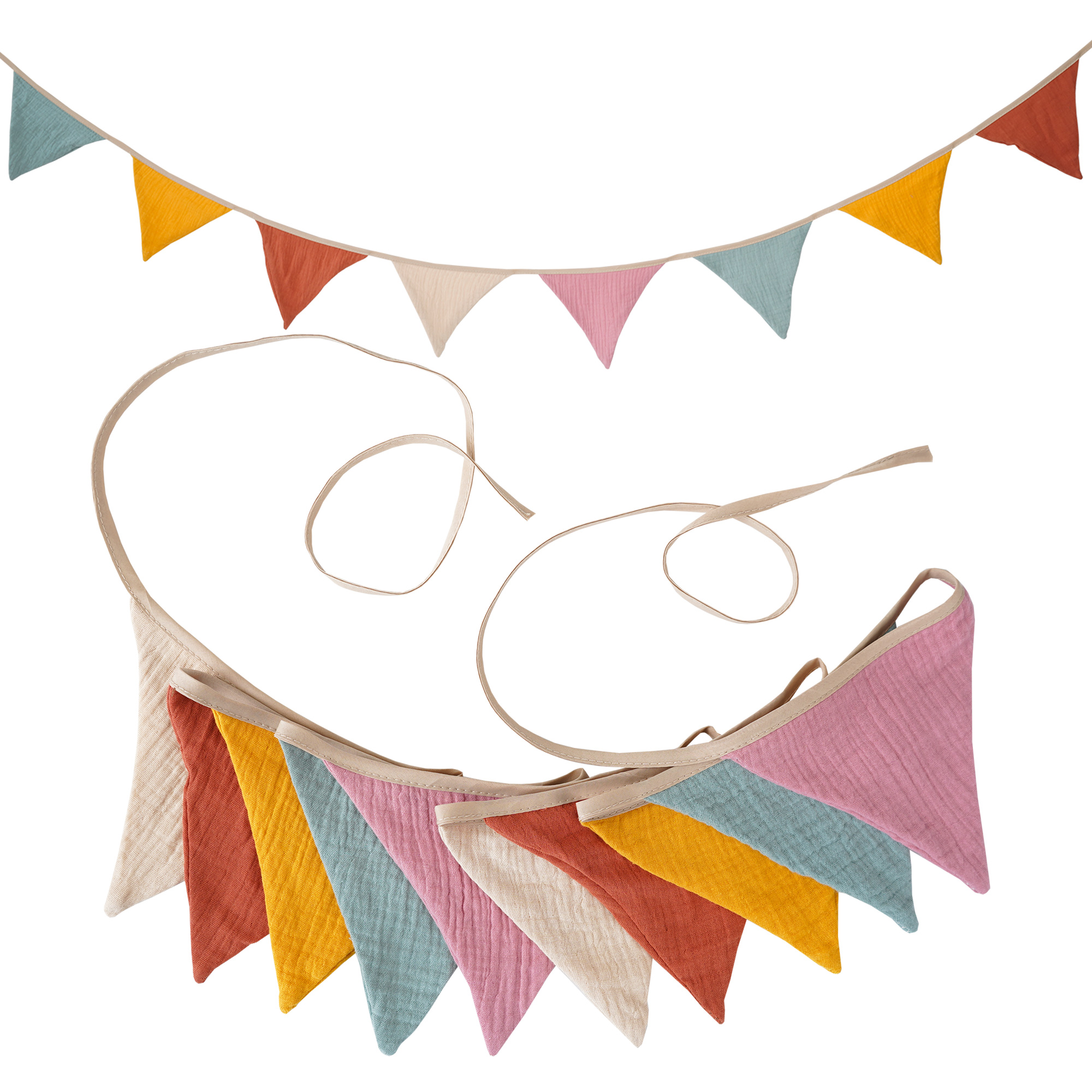 2.6M Nursery Fabric Bunting 10 - Baby Nursery Garland avis et prix