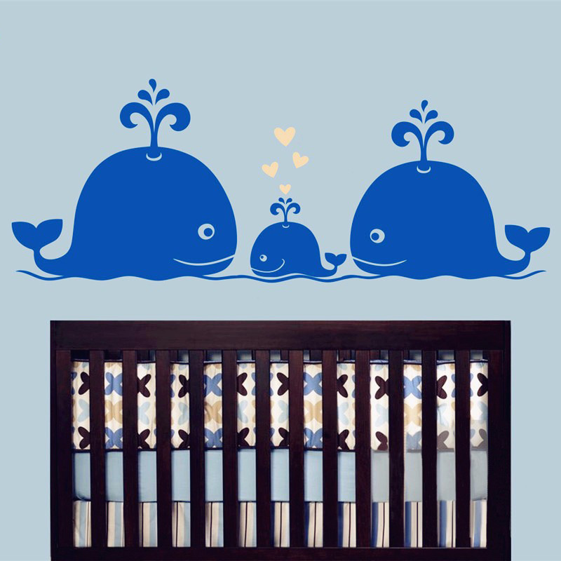 New Cute Whale Hearts Family W - Baby Nursery Vintage avis et prix