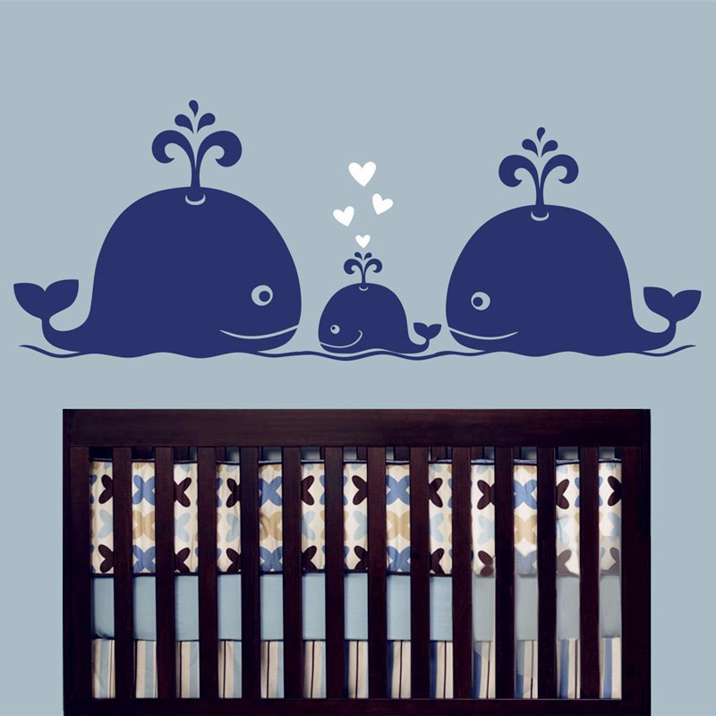 New Cute Whale Hearts Family W - Baby Nursery Vintage avis et prix