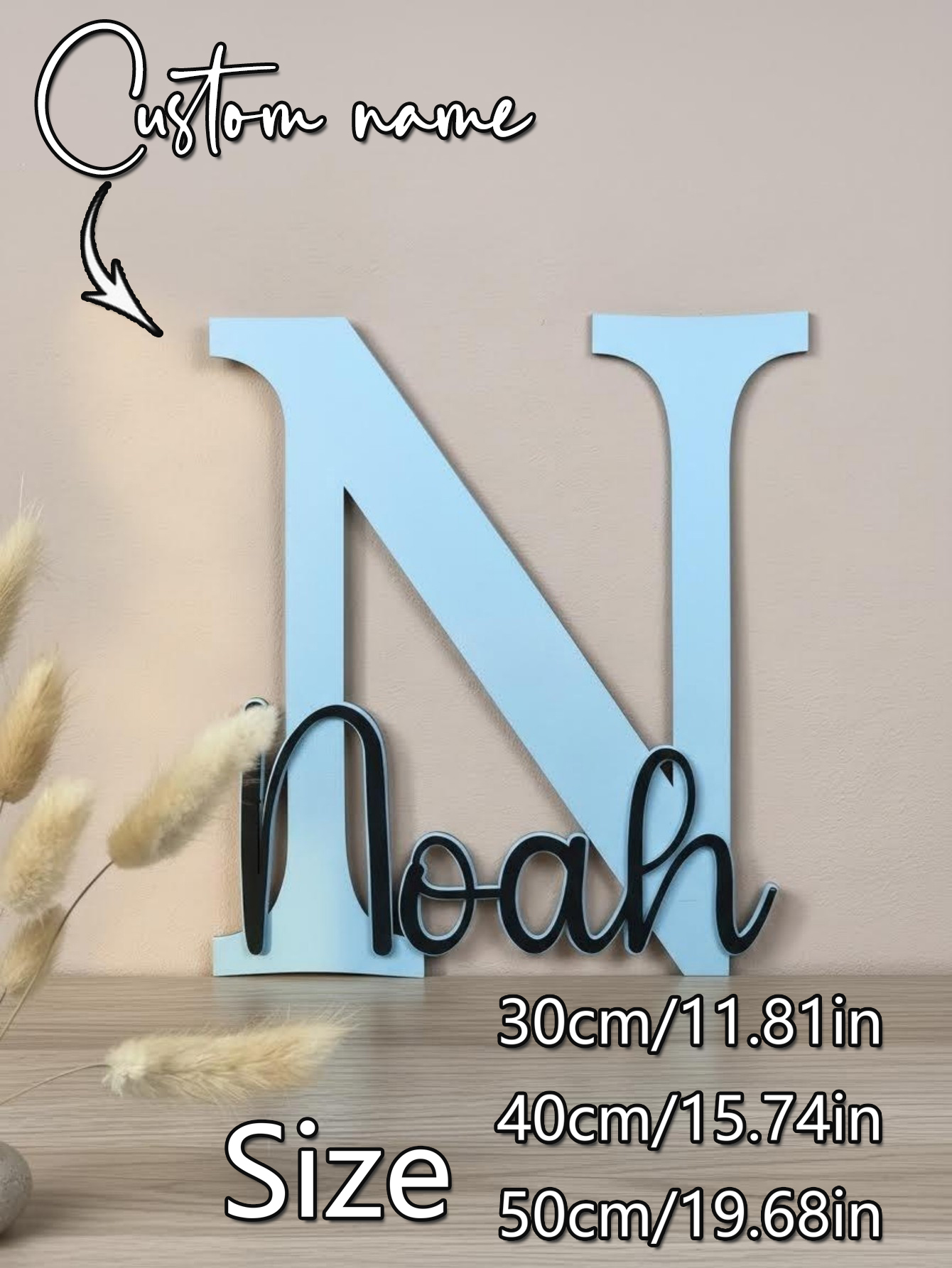 Custom Name Cloud Shaped Woode - Baby Nursery Wall avis et prix