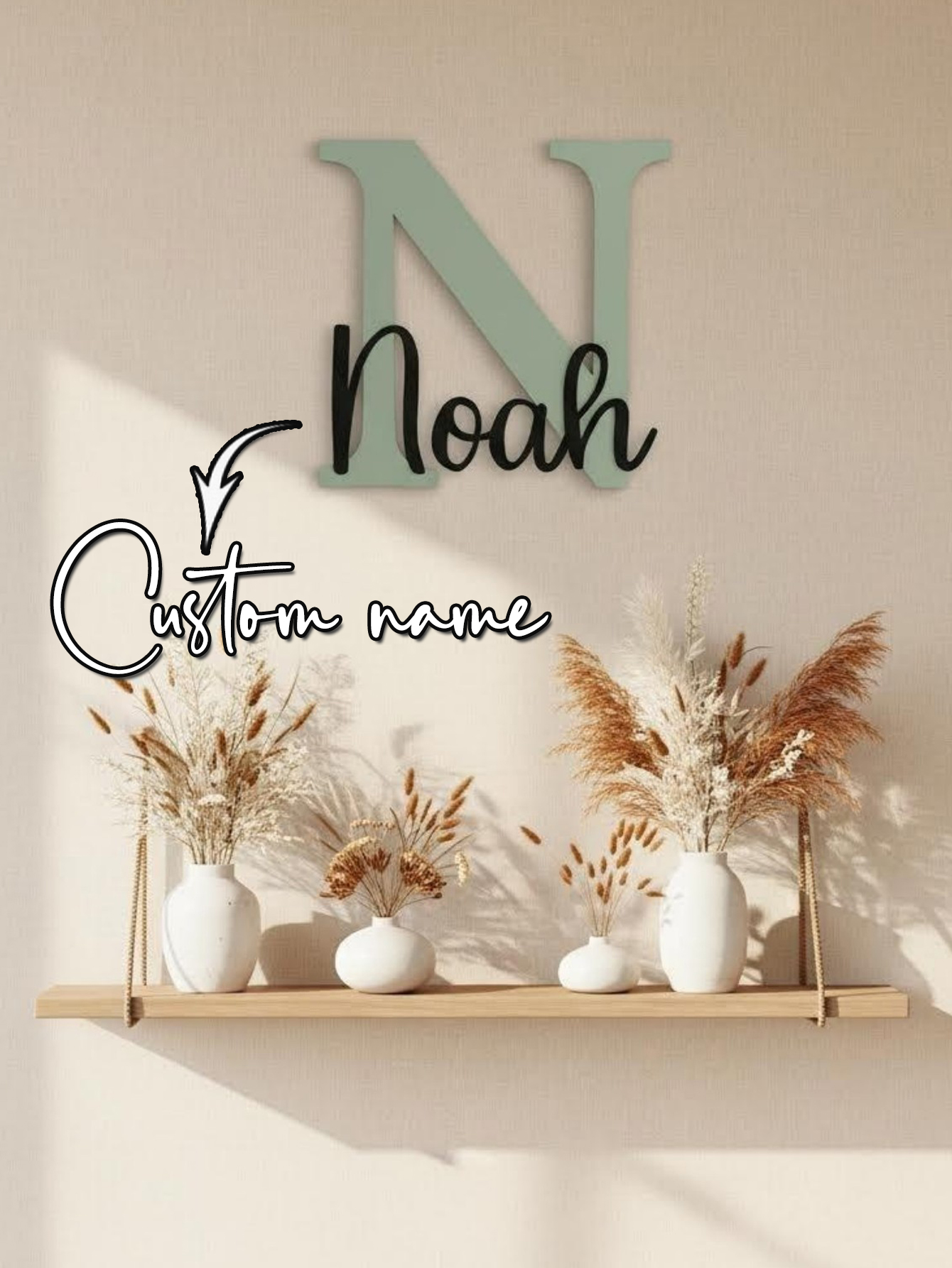 Custom Name Cloud Shaped Woode - Baby Nursery Wall avis et prix
