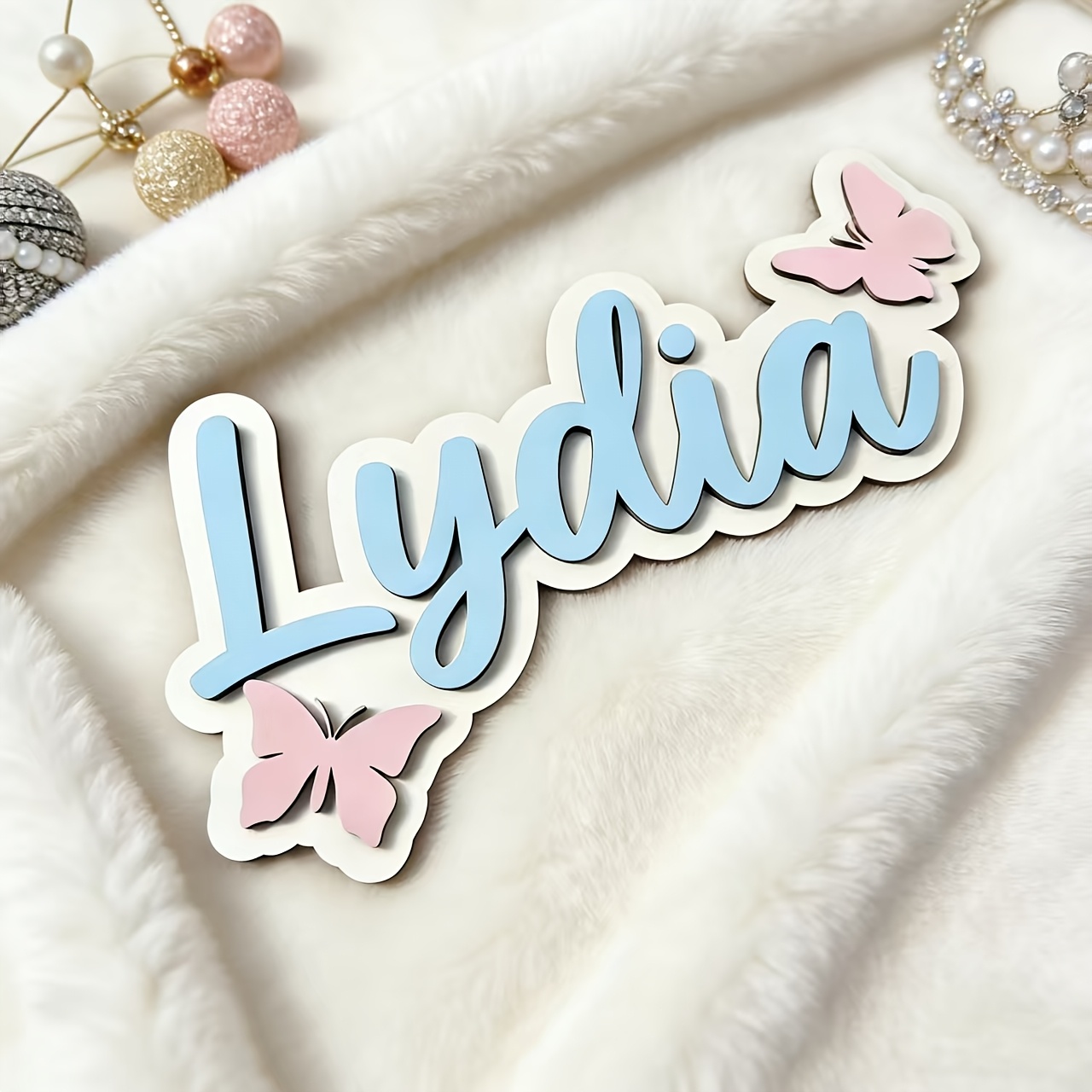 Personalized Blue & Pink Butte - Baby Nursery Name avis et prix