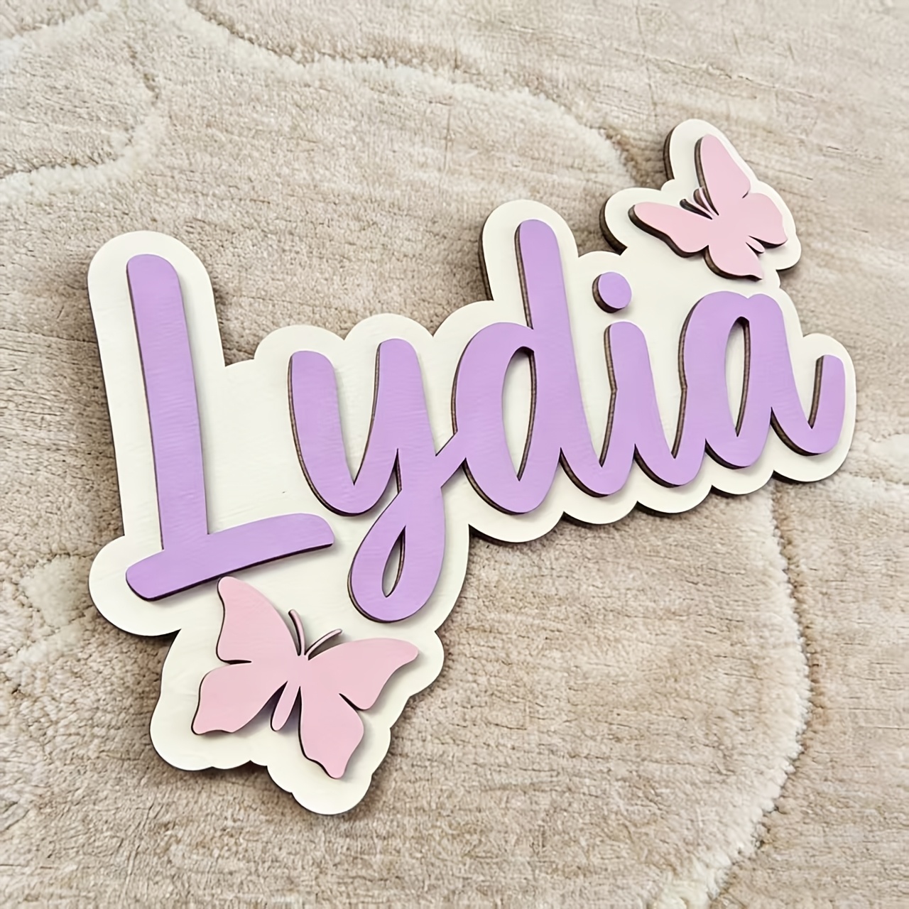 Personalized Blue & Pink Butte - Baby Nursery Name avis et prix