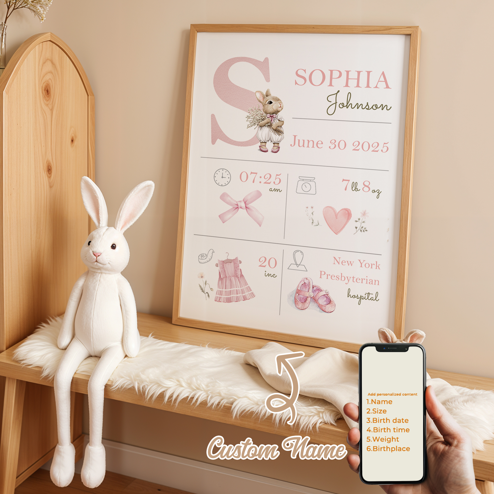 Personalized Custom Name Carto - Baby Nursery Name avis et prix
