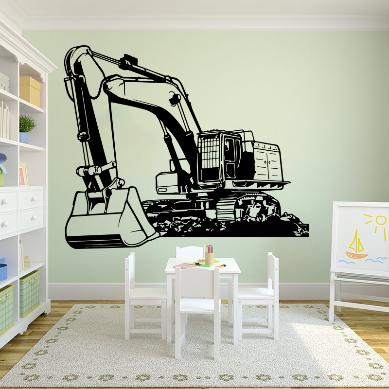 Large Heavy Equipmen Excavator - Baby Nursery Labels avis et prix