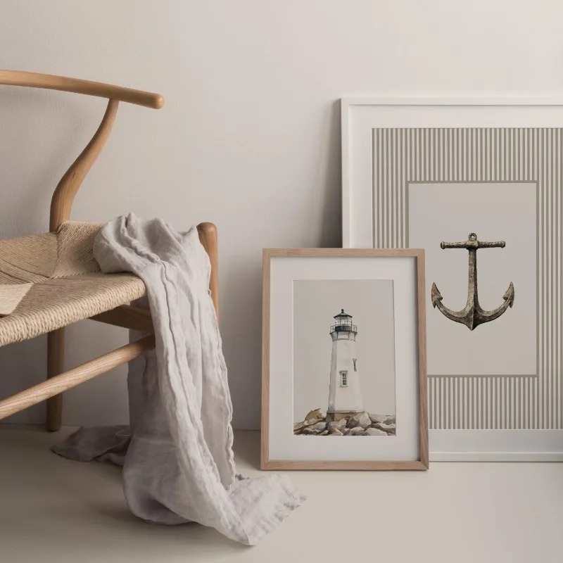 Neutral Nautical Nursery Art V - Baby Nursery Vintage avis et prix