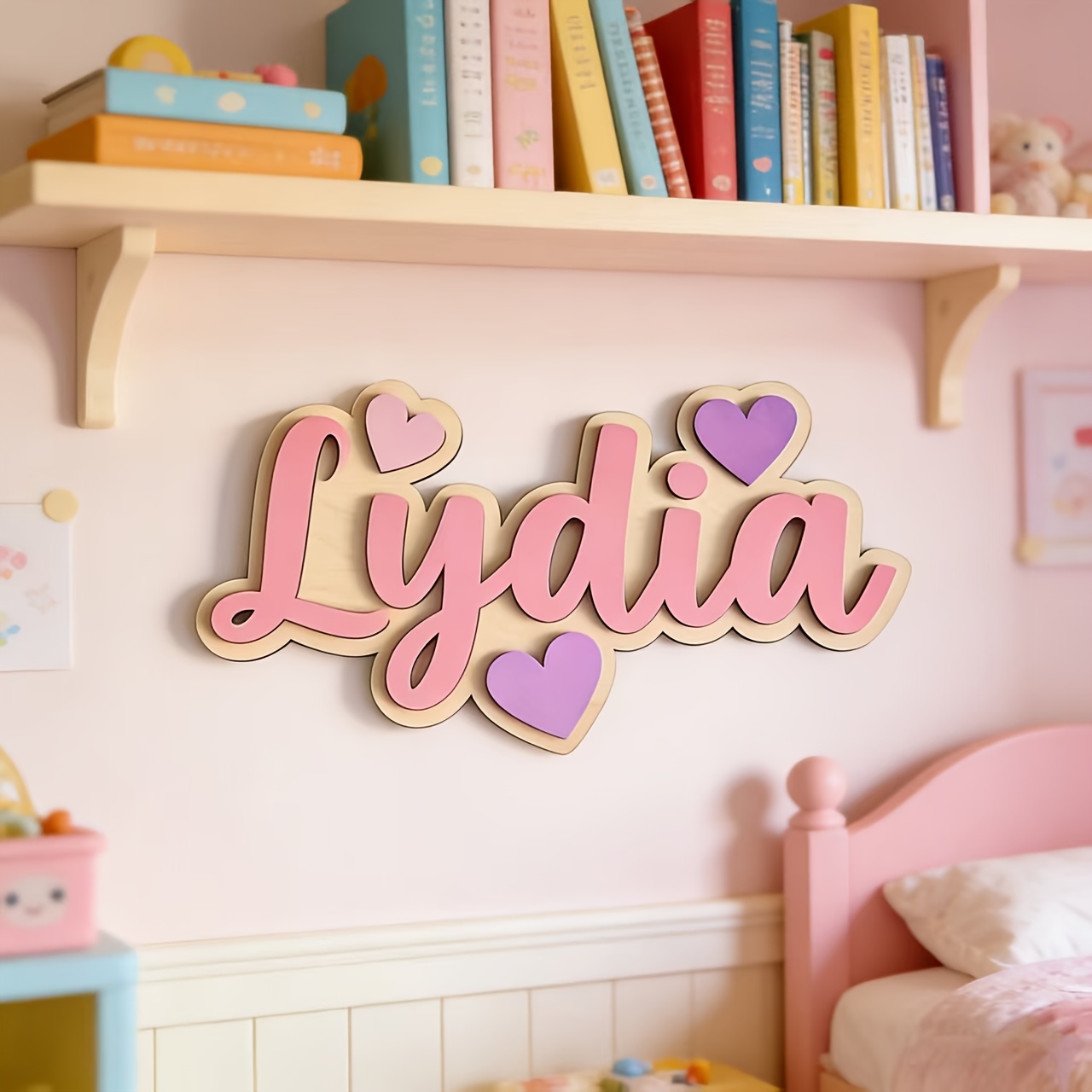 Personalized Gradient Heart Na - Baby Nursery Name avis et prix