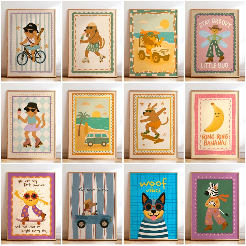(2D canvas painting)  Vintage  - Baby Nursery Pictures avis et prix