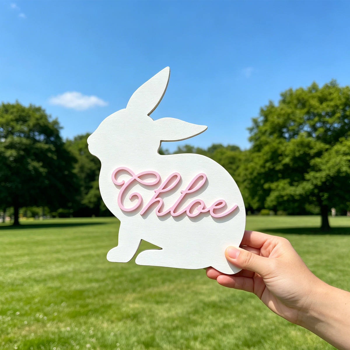 1Pc Custom Cute Bunny Name Woo - Baby Nursery Name avis et prix