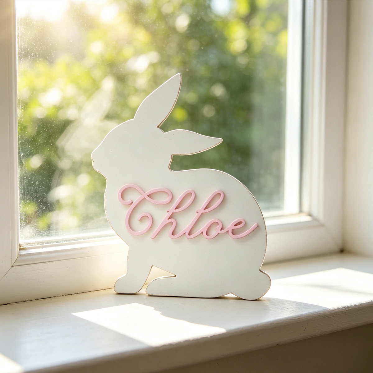 1Pc Custom Cute Bunny Name Woo - Baby Nursery Name avis et prix