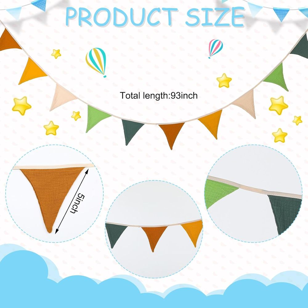 7.75ft Vintage-Colored Pennant - Baby Nursery Vintage avis et prix