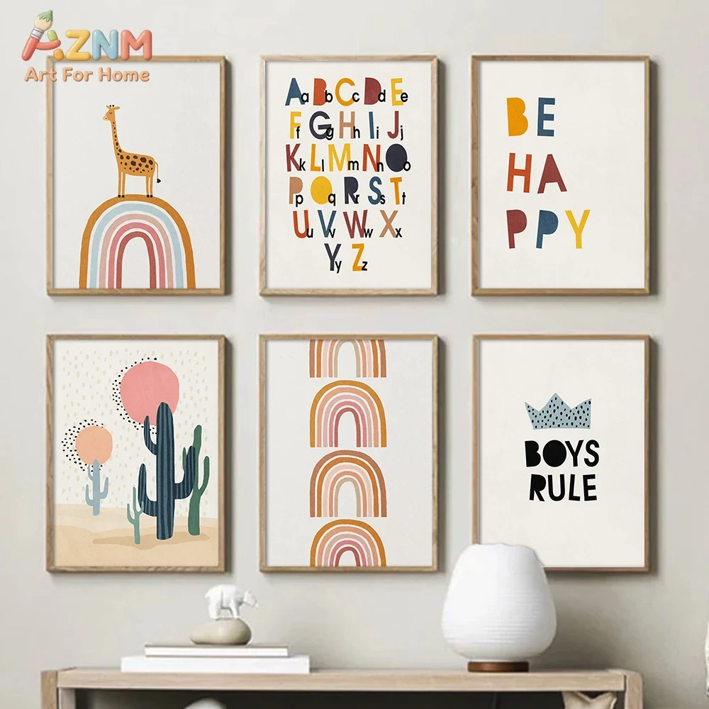 Rainbow Alphabet Poster Educat - Baby Nursery Pictures avis et prix