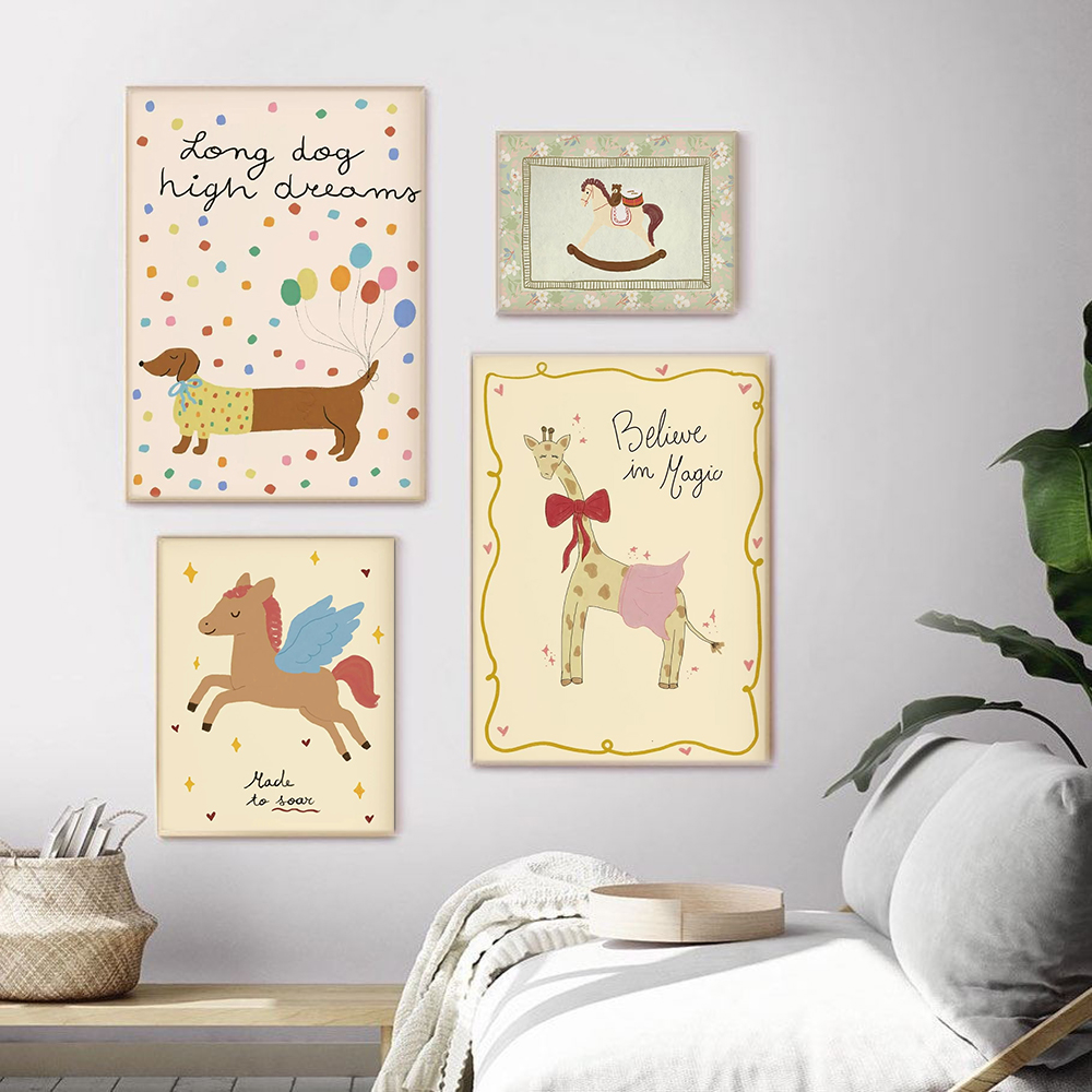 Vintage Rocking Horse Giraffe  - Baby Nursery Vintage avis et prix