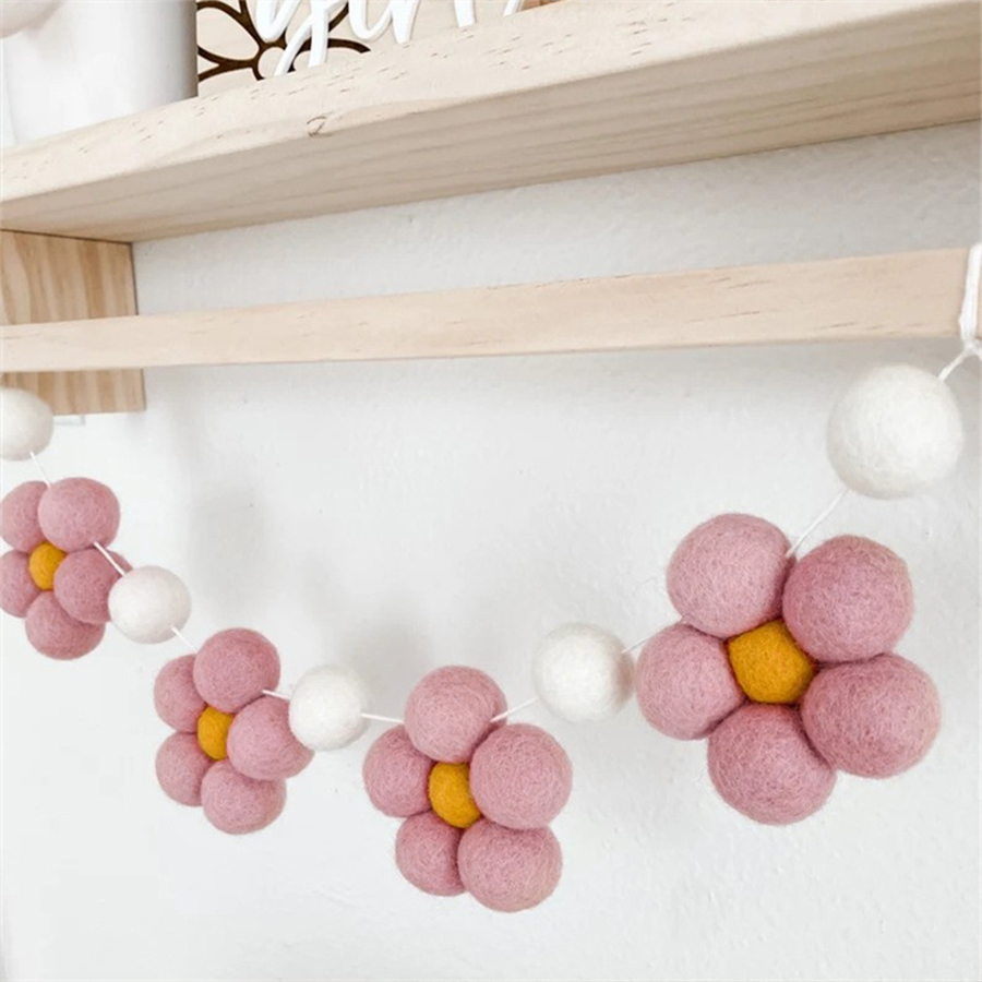 Handmade Felt Daisy Garland Bo - Baby Nursery Garland avis et prix