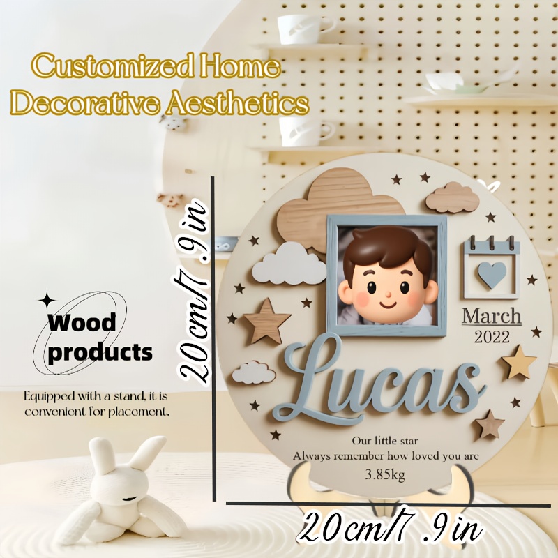 Personalized Baby Photo Frame, - Baby Nursery Name avis et prix