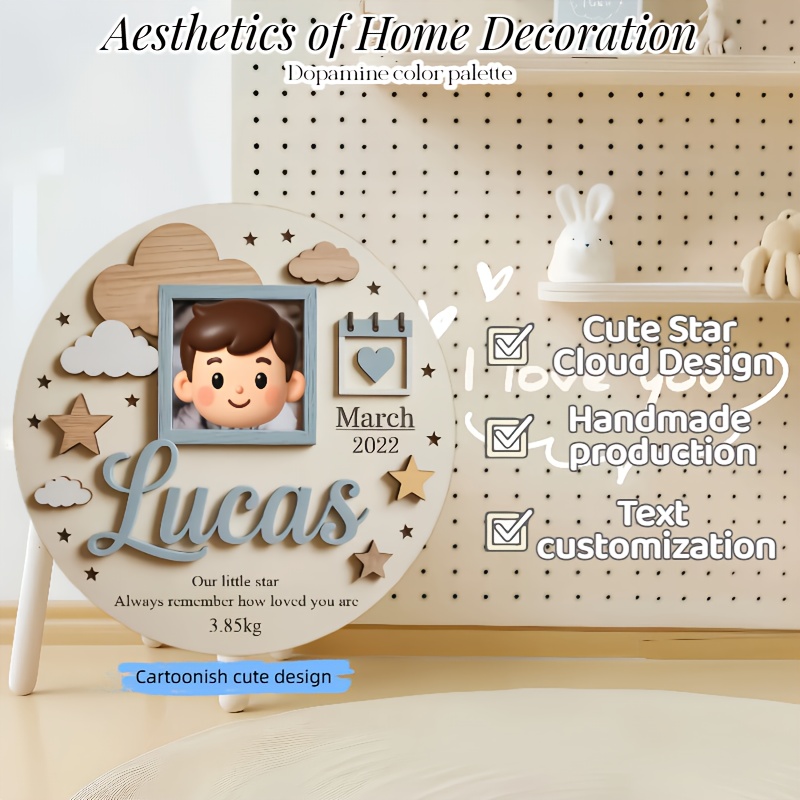 Personalized Baby Photo Frame, - Baby Nursery Name avis et prix