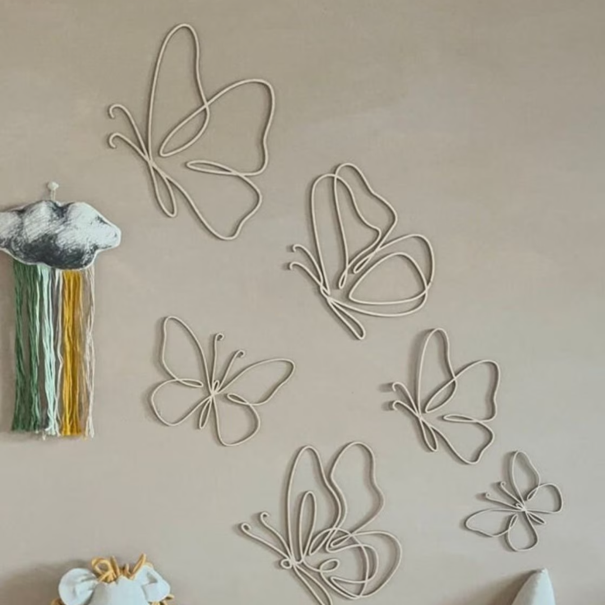 Set of 6 Wooden Wall Butterfli - Baby Nursery Products avis et prix