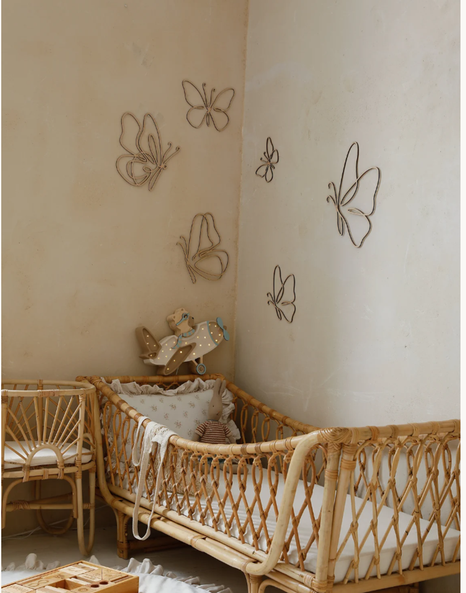 Set of 6 Wooden Wall Butterfli - Baby Nursery Products avis et prix