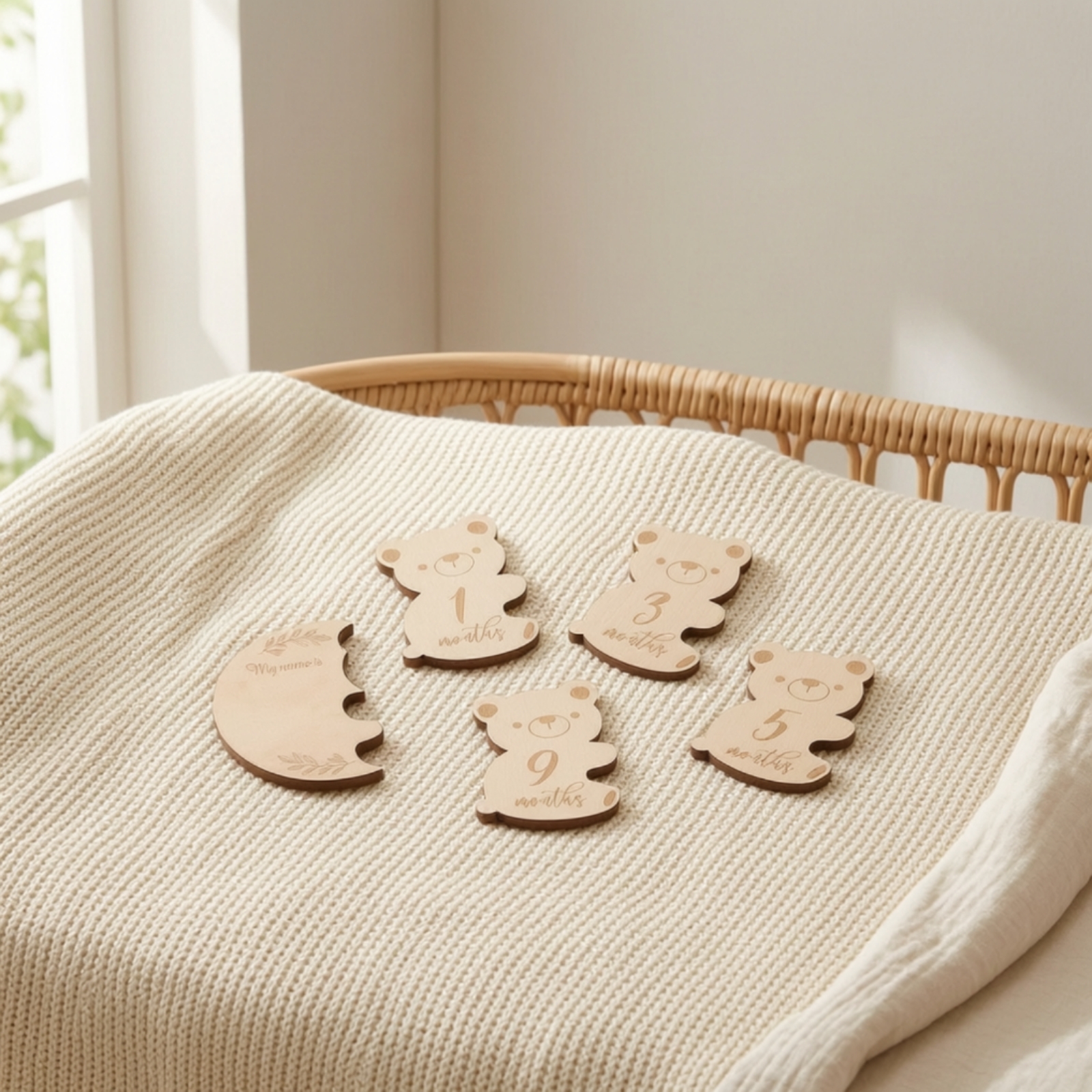 8 Pieces Milestone Plaques Bea - Baby Nursery Products avis et prix