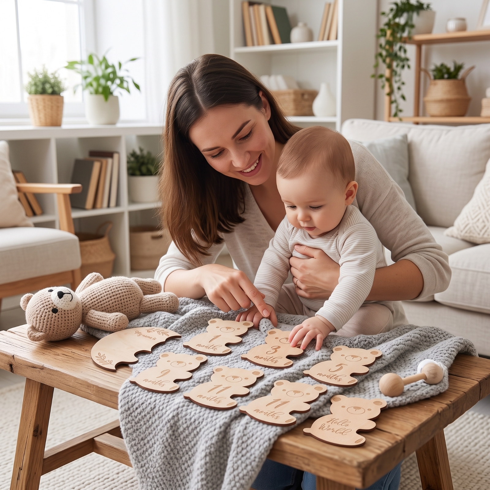 8 Pieces Milestone Plaques Bea - Baby Nursery Products avis et prix