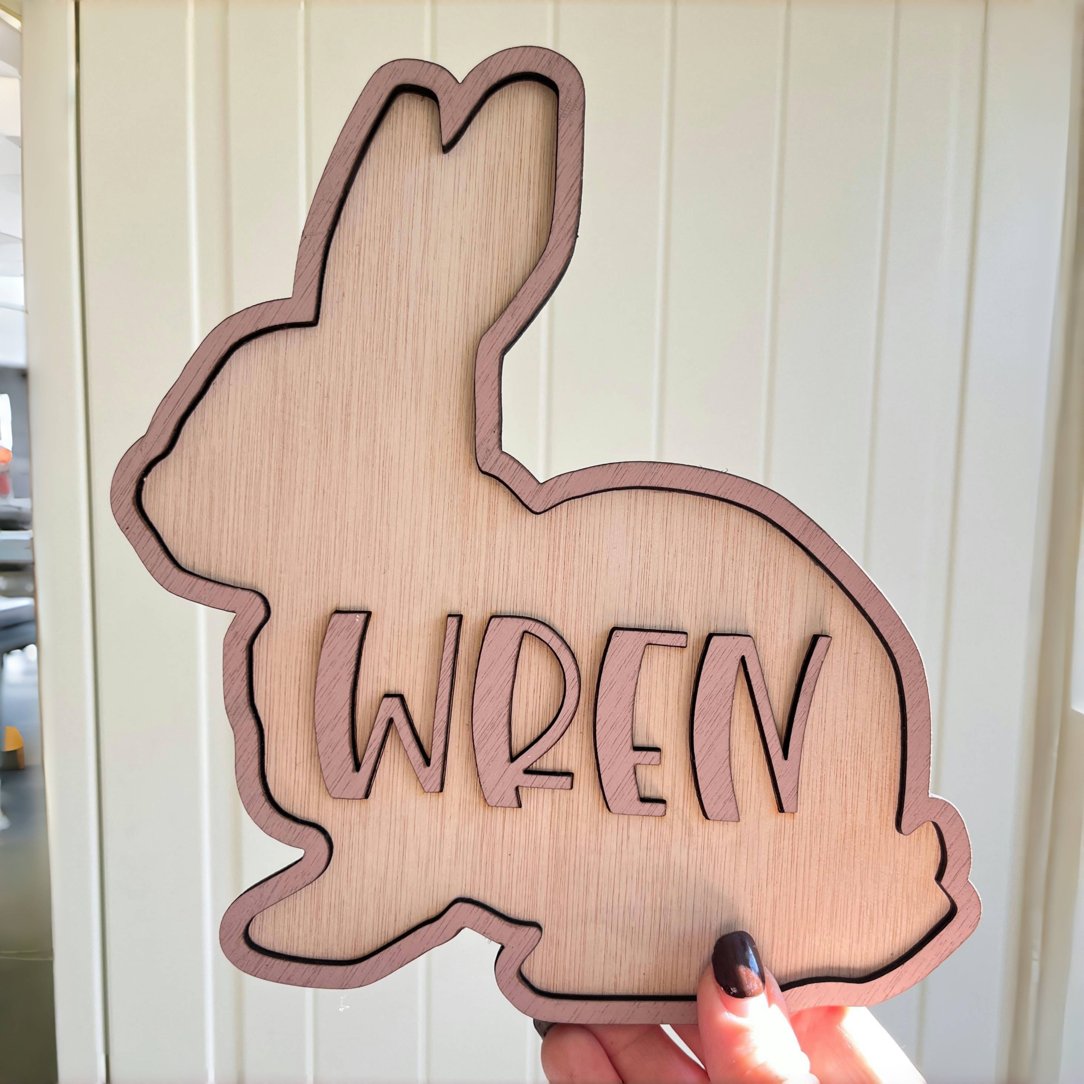 Personalized Bunny Name Wooden - Baby Nursery Wall avis et prix