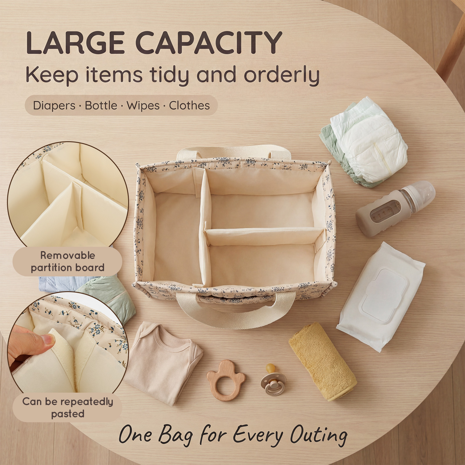 Foldable Diaper Caddy Organize - Baby Nursery Organiser avis et prix