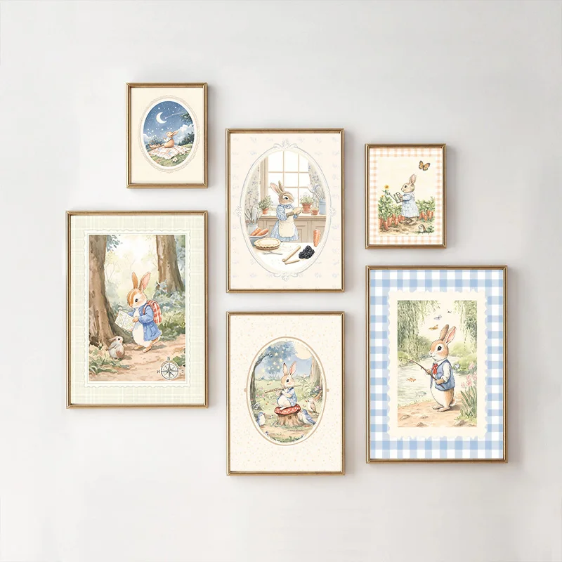 Vintage Boho Blue Plaid Rabbit - Baby Nursery Vintage avis et prix