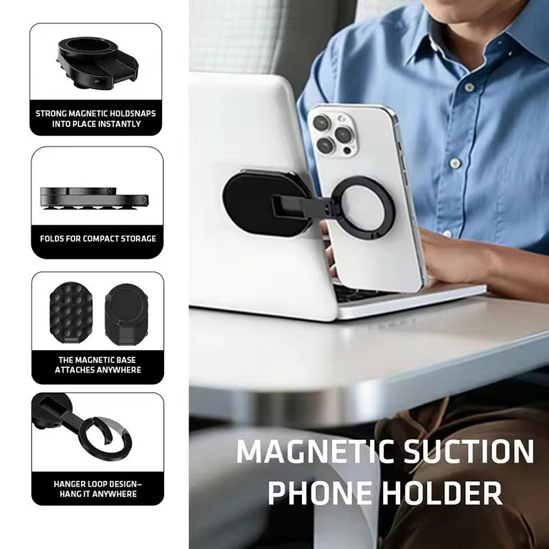 3 In1 Magnetic Foldable Phone  - Mobile Hanger Arm avis et prix