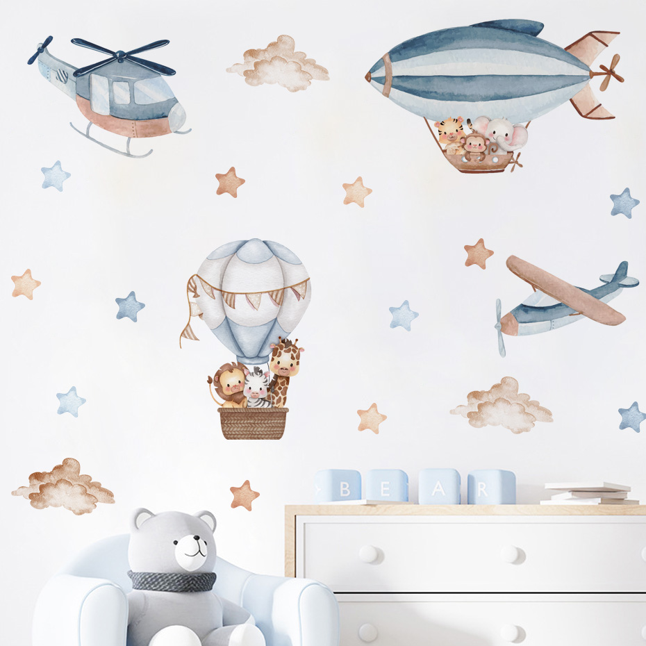 Watercolor Animals Hot Air Bal - Baby Nursery Products avis et prix