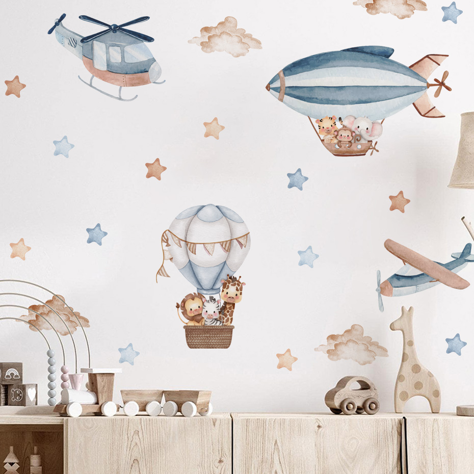 Watercolor Animals Hot Air Bal - Baby Nursery Products avis et prix