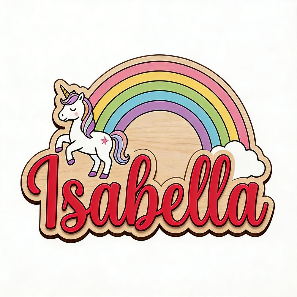 Unicorn & Pastel Rainbow Custo - Baby Nursery Pictures avis et prix
