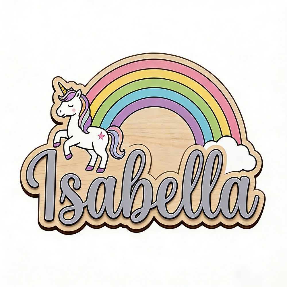 Unicorn & Pastel Rainbow Custo - Baby Nursery Pictures avis et prix