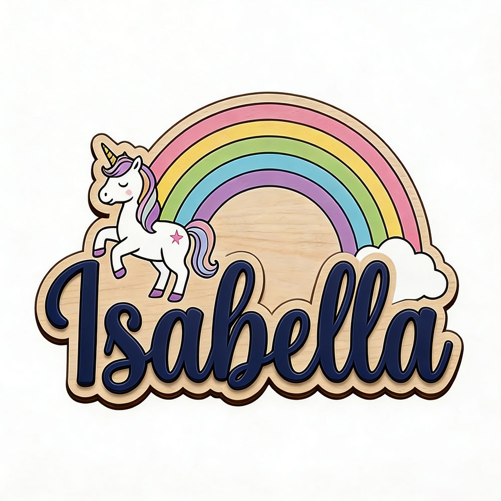 Unicorn & Pastel Rainbow Custo - Baby Nursery Pictures avis et prix