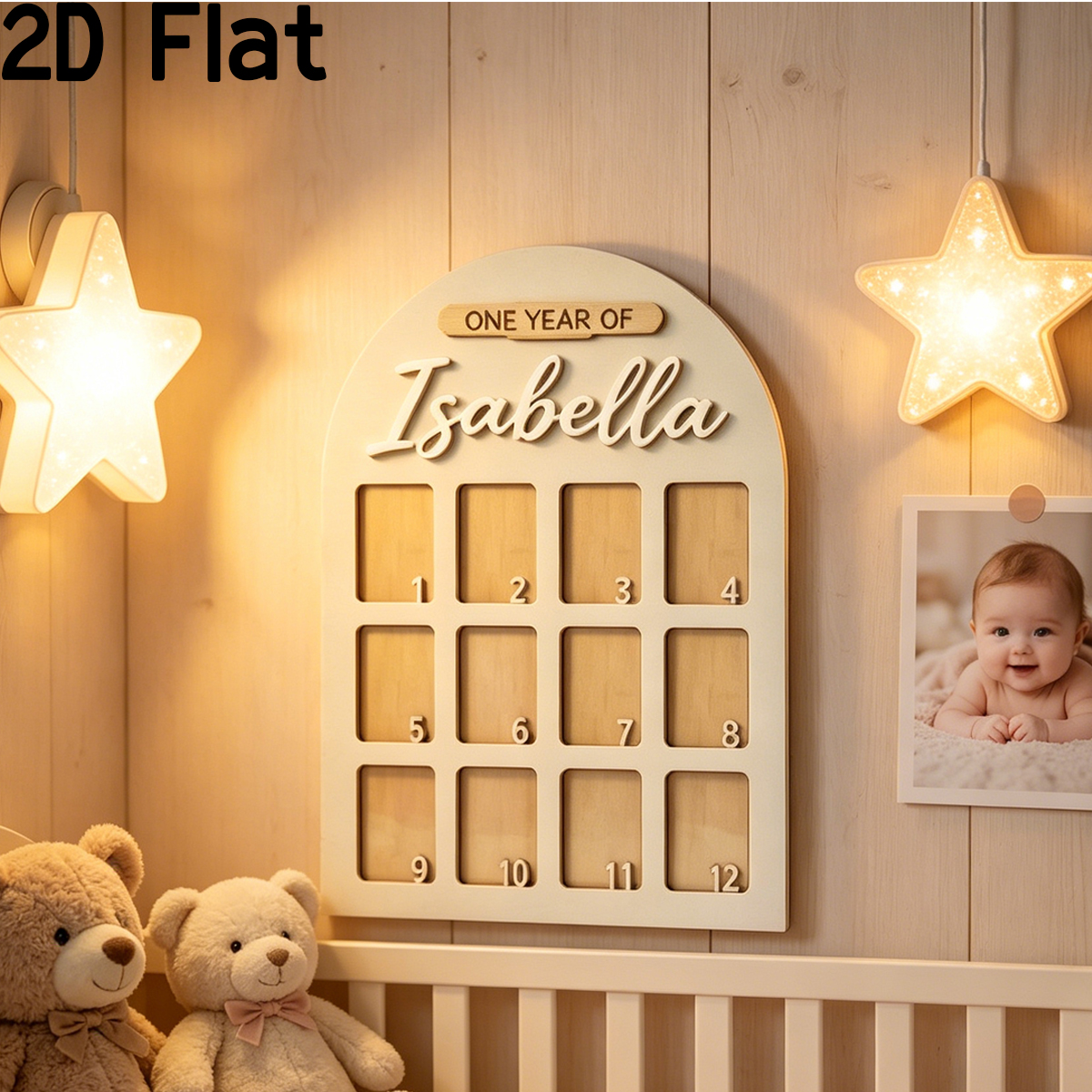 1Pc Custom Photo Record Board  - Baby Nursery Name avis et prix