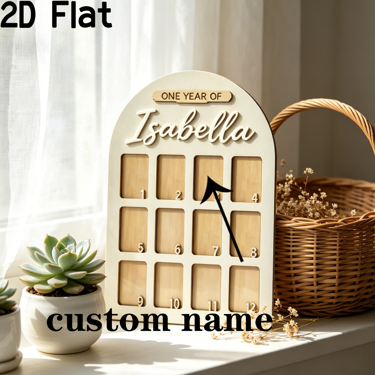 1Pc Custom Photo Record Board  - Baby Nursery Name avis et prix