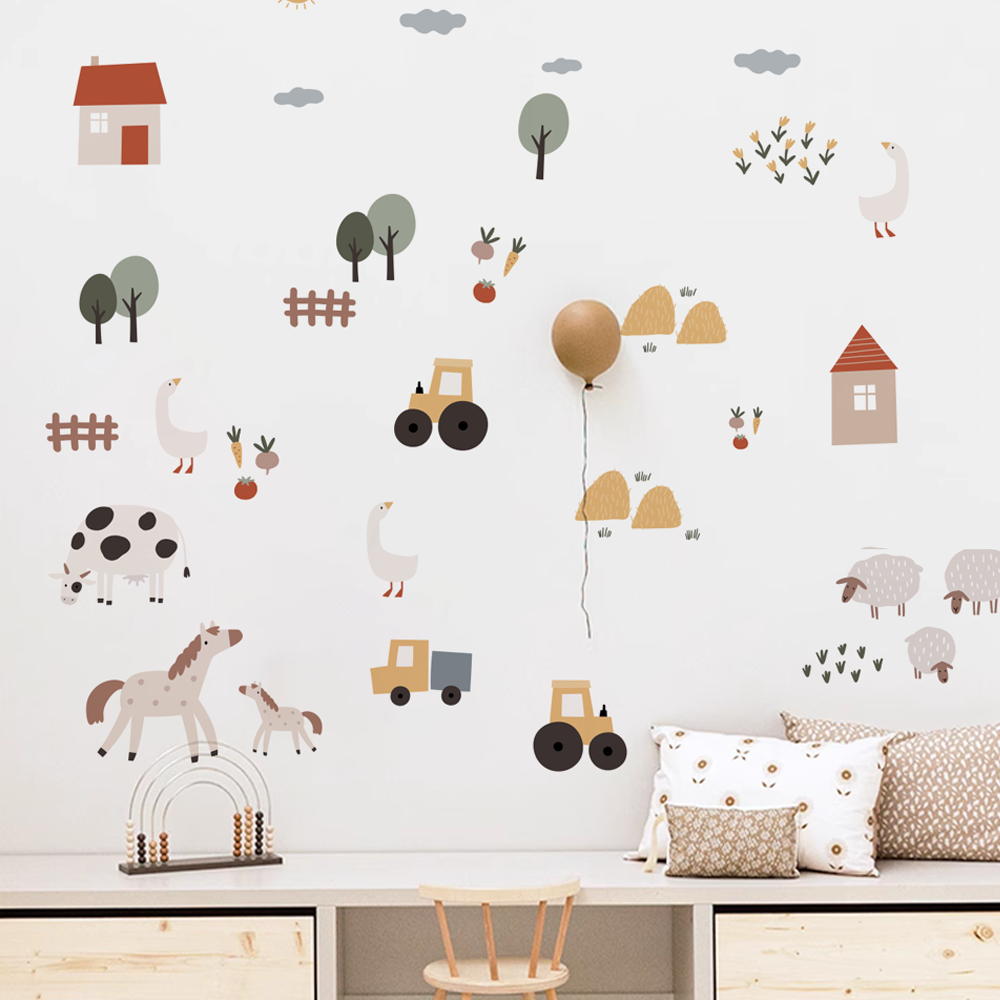 Boho Cartoon Cute Cows Farm An - Baby Nursery Products avis et prix
