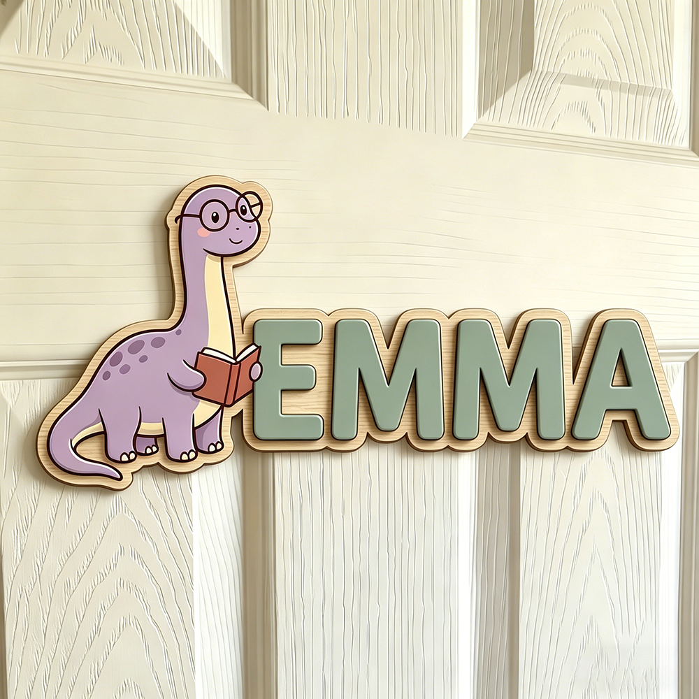 Whimsical Nerdy Dinosaur Custo - Baby Nursery Name avis et prix