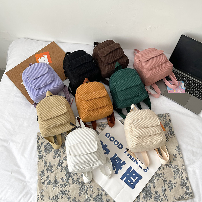 New Women's Corduroy Backpack  - Baby Nursery Backpack avis et prix